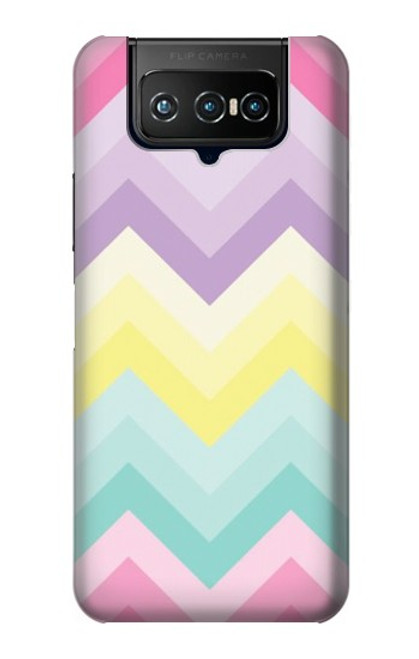 W3514 Rainbow Zigzag Hülle Schutzhülle Taschen und Leder Flip für ASUS ZenFone 7 Pro