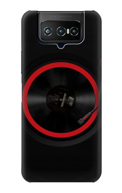 W3531 Spinning Record Player Hülle Schutzhülle Taschen und Leder Flip für ASUS ZenFone 7 Pro