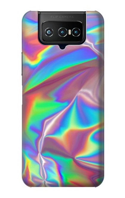 W3597 Holographic Photo Printed Hülle Schutzhülle Taschen und Leder Flip für ASUS ZenFone 7 Pro