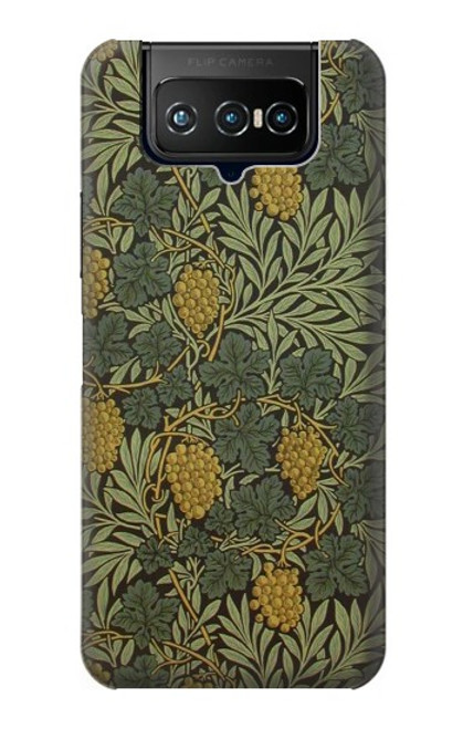 W3662 William Morris Vine Pattern Hülle Schutzhülle Taschen und Leder Flip für ASUS ZenFone 7 Pro