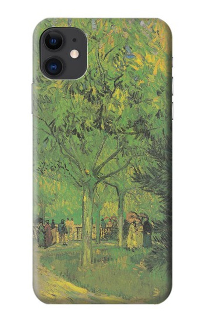 W3748 Van Gogh A Lane in a Public Garden Hülle Schutzhülle Taschen und Leder Flip für iPhone 11
