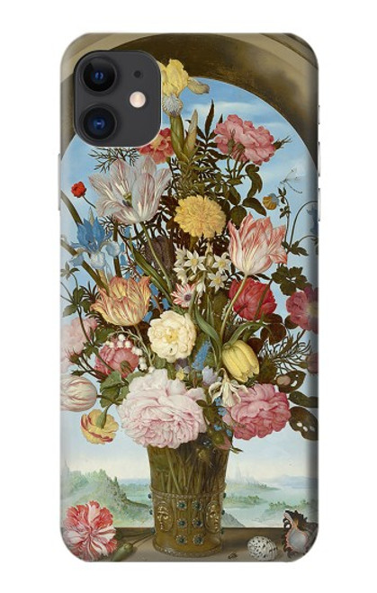 W3749 Vase of Flowers Hülle Schutzhülle Taschen und Leder Flip für iPhone 11