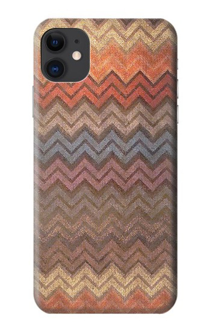 W3752 Zigzag Fabric Pattern Graphic Printed Hülle Schutzhülle Taschen und Leder Flip für iPhone 11