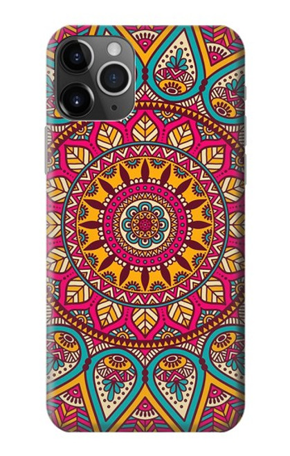W3694 Hippie Art Pattern Hülle Schutzhülle Taschen und Leder Flip für iPhone 11 Pro