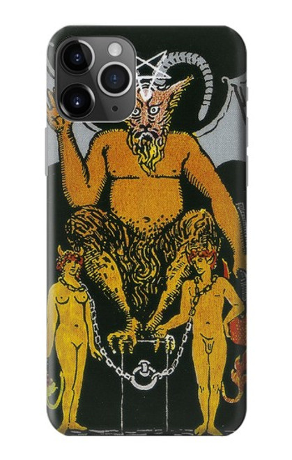 W3740 Tarot Card The Devil Hülle Schutzhülle Taschen und Leder Flip für iPhone 11 Pro