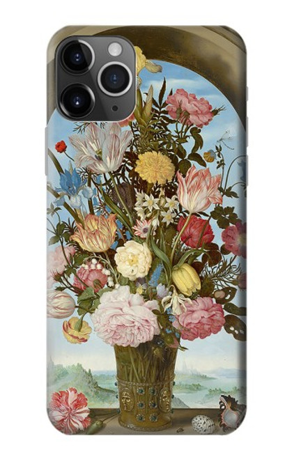 W3749 Vase of Flowers Hülle Schutzhülle Taschen und Leder Flip für iPhone 11 Pro