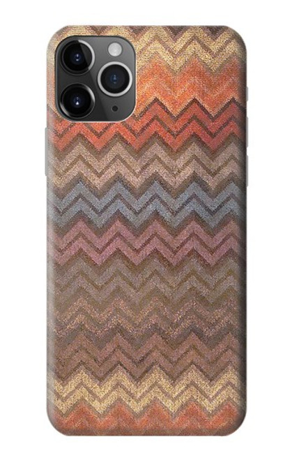 W3752 Zigzag Fabric Pattern Graphic Printed Hülle Schutzhülle Taschen und Leder Flip für iPhone 11 Pro