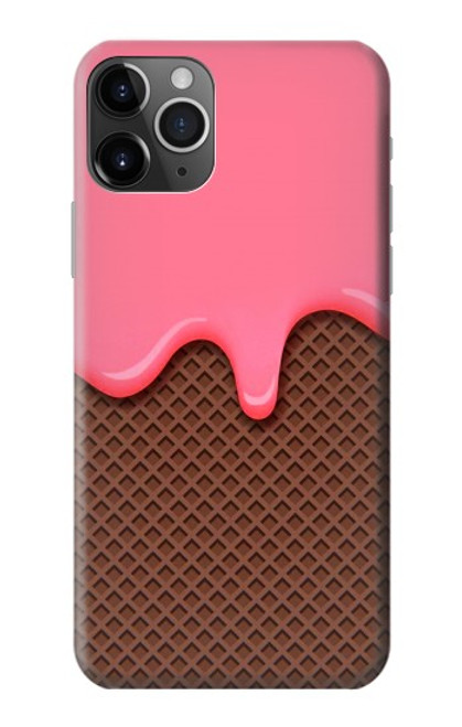 W3754 Strawberry Ice Cream Cone Hülle Schutzhülle Taschen und Leder Flip für iPhone 11 Pro