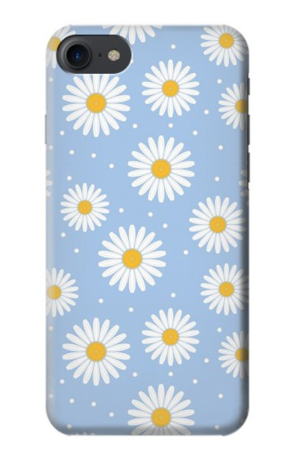 W3681 Daisy Flowers Pattern Hülle Schutzhülle Taschen und Leder Flip für iPhone 7, iPhone 8, iPhone SE (2020) (2022)