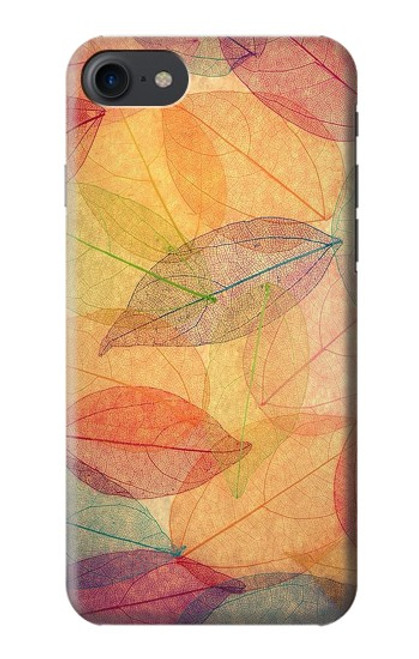 W3686 Fall Season Leaf Autumn Hülle Schutzhülle Taschen und Leder Flip für iPhone 7, iPhone 8, iPhone SE (2020) (2022)