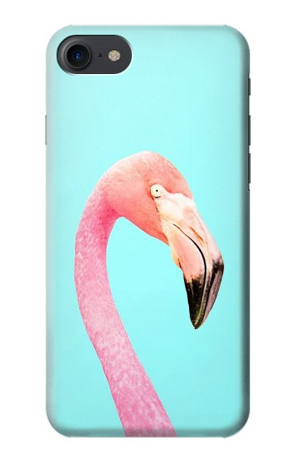 W3708 Pink Flamingo Hülle Schutzhülle Taschen und Leder Flip für iPhone 7, iPhone 8, iPhone SE (2020) (2022)