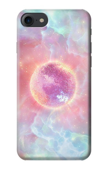 W3709 Pink Galaxy Hülle Schutzhülle Taschen und Leder Flip für iPhone 7, iPhone 8, iPhone SE (2020) (2022)