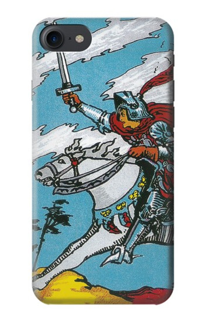W3731 Tarot Card Knight of Swords Hülle Schutzhülle Taschen und Leder Flip für iPhone 7, iPhone 8, iPhone SE (2020) (2022)