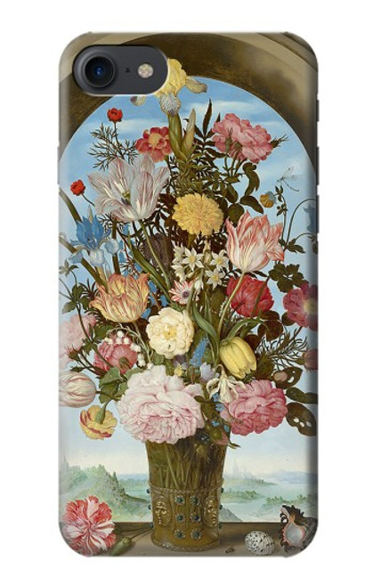 W3749 Vase of Flowers Hülle Schutzhülle Taschen und Leder Flip für iPhone 7, iPhone 8, iPhone SE (2020) (2022)