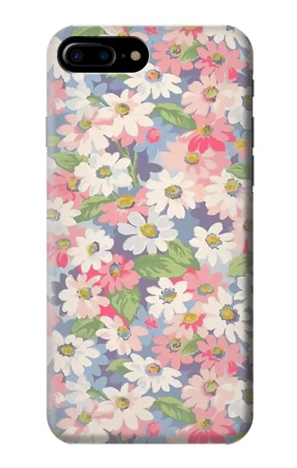 W3688 Floral Flower Art Pattern Hülle Schutzhülle Taschen und Leder Flip für iPhone 7 Plus, iPhone 8 Plus