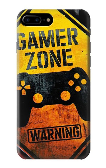 W3690 Gamer Zone Hülle Schutzhülle Taschen und Leder Flip für iPhone 7 Plus, iPhone 8 Plus