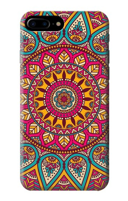 W3694 Hippie Art Pattern Hülle Schutzhülle Taschen und Leder Flip für iPhone 7 Plus, iPhone 8 Plus