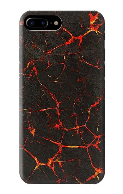 W3696 Lava Magma Hülle Schutzhülle Taschen und Leder Flip für iPhone 7 Plus, iPhone 8 Plus