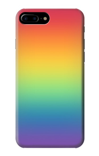 W3698 LGBT Gradient Pride Flag Hülle Schutzhülle Taschen und Leder Flip für iPhone 7 Plus, iPhone 8 Plus