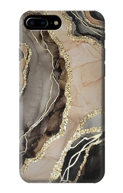 W3700 Marble Gold Graphic Printed Hülle Schutzhülle Taschen und Leder Flip für iPhone 7 Plus, iPhone 8 Plus