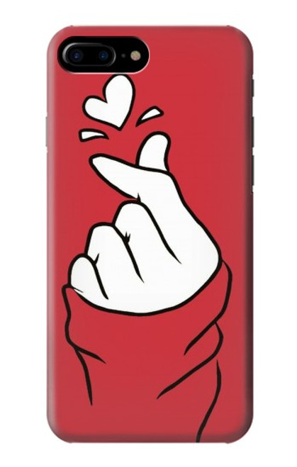 W3701 Mini Heart Love Sign Hülle Schutzhülle Taschen und Leder Flip für iPhone 7 Plus, iPhone 8 Plus