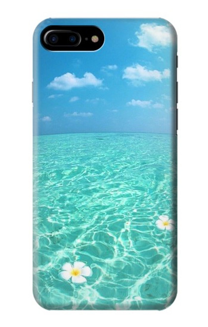 W3720 Summer Ocean Beach Hülle Schutzhülle Taschen und Leder Flip für iPhone 7 Plus, iPhone 8 Plus