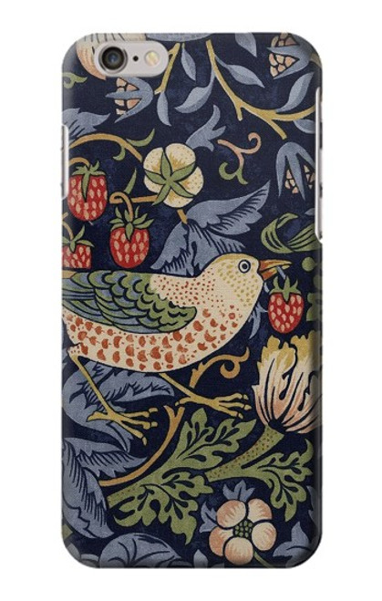 W3791 William Morris Strawberry Thief Fabric Hülle Schutzhülle Taschen und Leder Flip für iPhone 6 Plus, iPhone 6s Plus