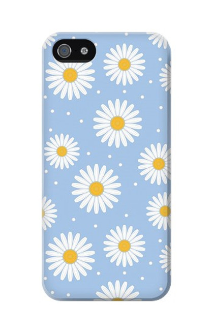 W3681 Daisy Flowers Pattern Hülle Schutzhülle Taschen und Leder Flip für iPhone 5C