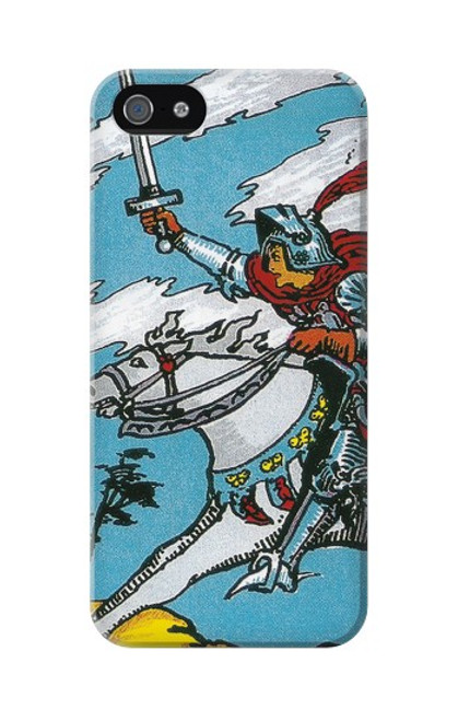 W3731 Tarot Card Knight of Swords Hülle Schutzhülle Taschen und Leder Flip für iPhone 5C