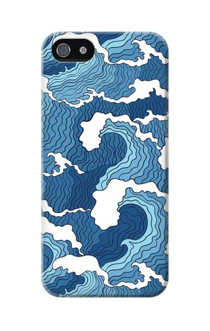 W3751 Wave Pattern Hülle Schutzhülle Taschen und Leder Flip für iPhone 5C