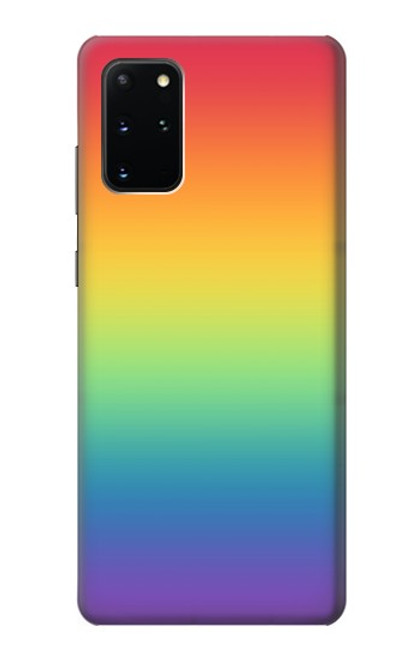 W3698 LGBT Gradient Pride Flag Hülle Schutzhülle Taschen und Leder Flip für Samsung Galaxy S20 Plus, Galaxy S20+