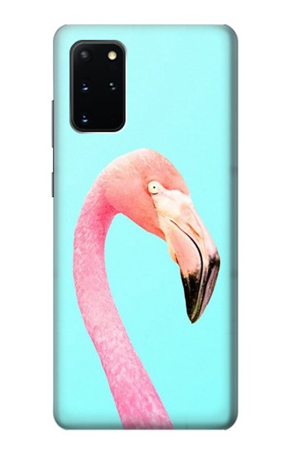 W3708 Pink Flamingo Hülle Schutzhülle Taschen und Leder Flip für Samsung Galaxy S20 Plus, Galaxy S20+