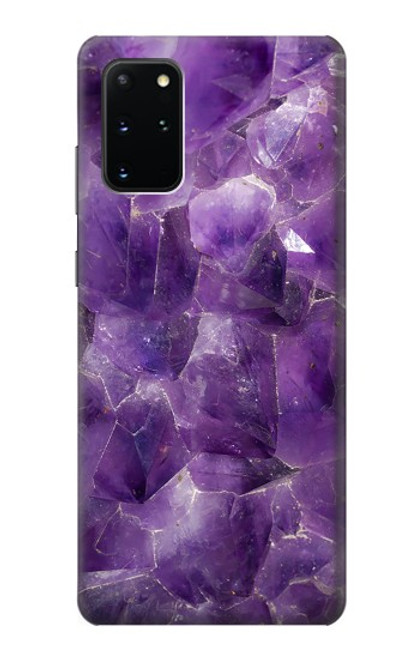 W3713 Purple Quartz Amethyst Graphic Printed Hülle Schutzhülle Taschen und Leder Flip für Samsung Galaxy S20 Plus, Galaxy S20+