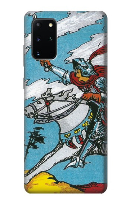 W3731 Tarot Card Knight of Swords Hülle Schutzhülle Taschen und Leder Flip für Samsung Galaxy S20 Plus, Galaxy S20+