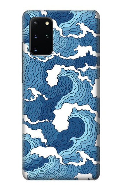 W3751 Wave Pattern Hülle Schutzhülle Taschen und Leder Flip für Samsung Galaxy S20 Plus, Galaxy S20+