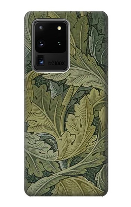 W3790 William Morris Acanthus Leaves Hülle Schutzhülle Taschen und Leder Flip für Samsung Galaxy S20 Ultra