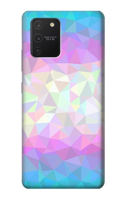 W3747 Trans Flag Polygon Hülle Schutzhülle Taschen und Leder Flip für Samsung Galaxy S10 Lite