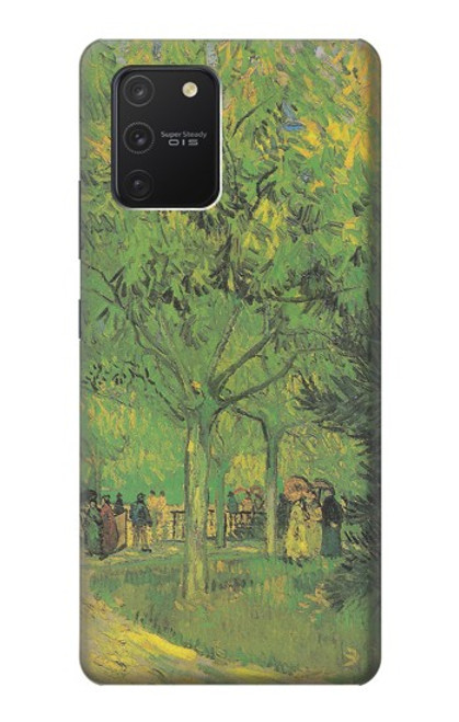 W3748 Van Gogh A Lane in a Public Garden Hülle Schutzhülle Taschen und Leder Flip für Samsung Galaxy S10 Lite