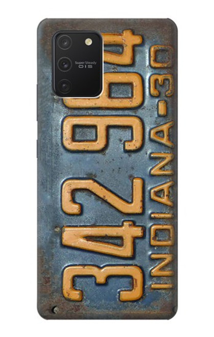 W3750 Vintage Vehicle Registration Plate Hülle Schutzhülle Taschen und Leder Flip für Samsung Galaxy S10 Lite