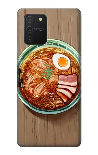 W3756 Ramen Noodles Hülle Schutzhülle Taschen und Leder Flip für Samsung Galaxy S10 Lite