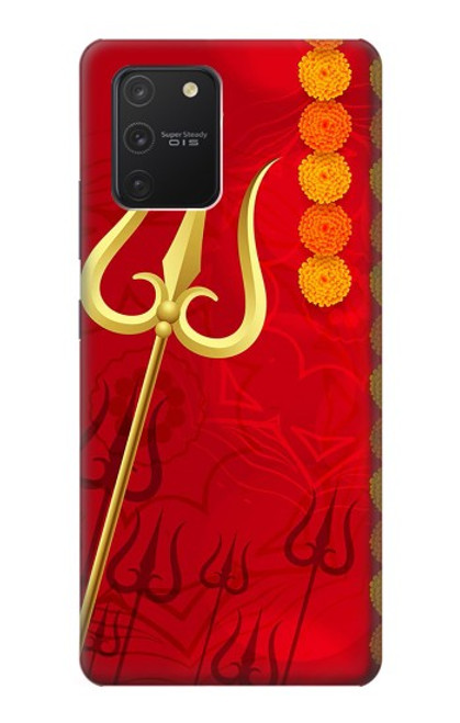 W3788 Shiv Trishul Hülle Schutzhülle Taschen und Leder Flip für Samsung Galaxy S10 Lite