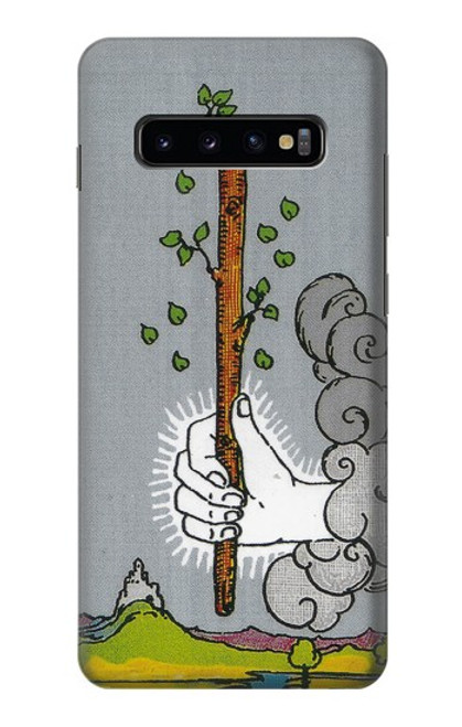 W3723 Tarot Card Age of Wands Hülle Schutzhülle Taschen und Leder Flip für Samsung Galaxy S10 Plus