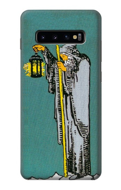 W3741 Tarot Card The Hermit Hülle Schutzhülle Taschen und Leder Flip für Samsung Galaxy S10 Plus