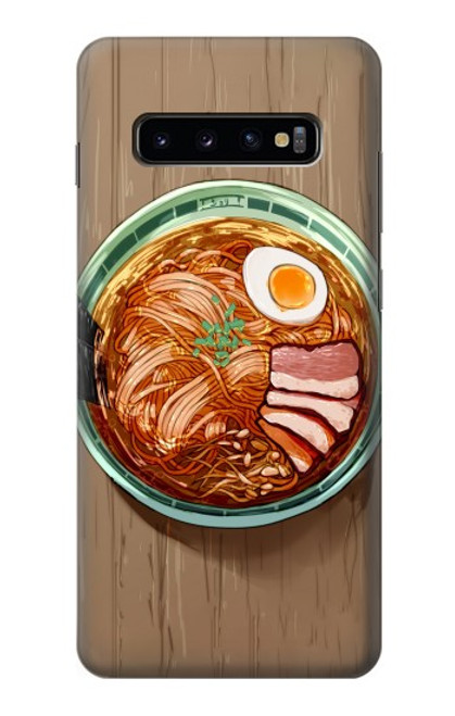 W3756 Ramen Noodles Hülle Schutzhülle Taschen und Leder Flip für Samsung Galaxy S10 Plus