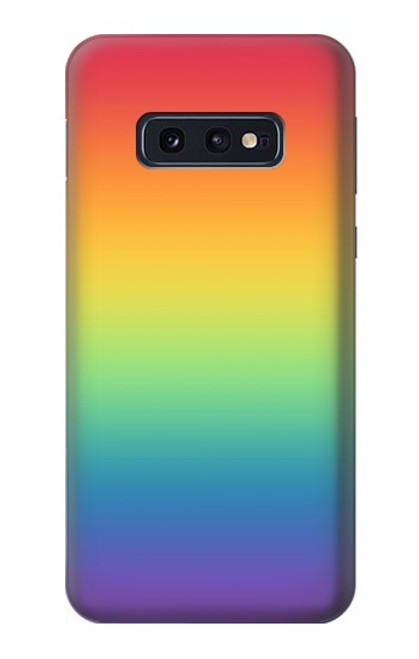 W3698 LGBT Gradient Pride Flag Hülle Schutzhülle Taschen und Leder Flip für Samsung Galaxy S10e