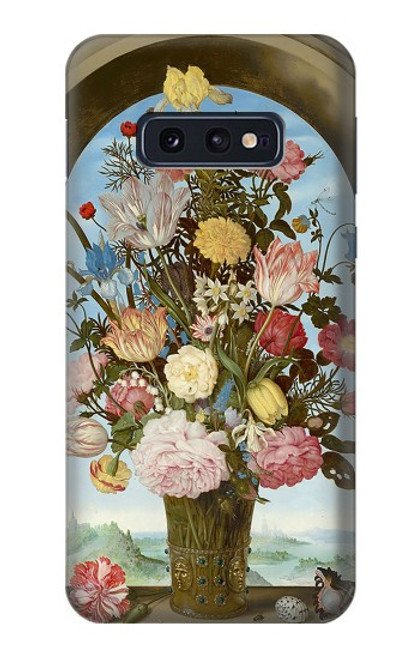 W3749 Vase of Flowers Hülle Schutzhülle Taschen und Leder Flip für Samsung Galaxy S10e