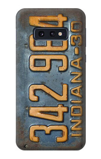 W3750 Vintage Vehicle Registration Plate Hülle Schutzhülle Taschen und Leder Flip für Samsung Galaxy S10e