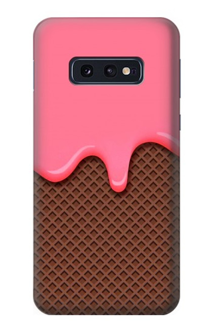 W3754 Strawberry Ice Cream Cone Hülle Schutzhülle Taschen und Leder Flip für Samsung Galaxy S10e