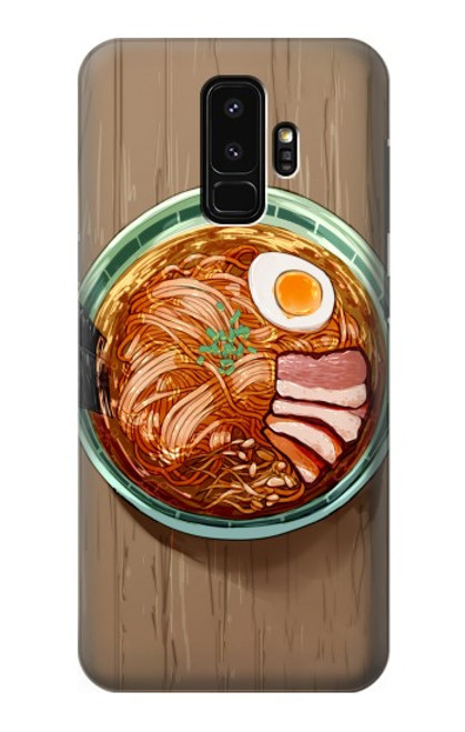 W3756 Ramen Noodles Hülle Schutzhülle Taschen und Leder Flip für Samsung Galaxy S9 Plus