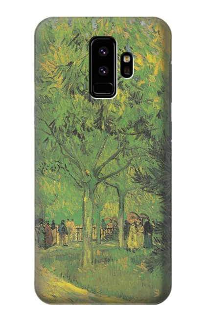 W3748 Van Gogh A Lane in a Public Garden Hülle Schutzhülle Taschen und Leder Flip für Samsung Galaxy S9